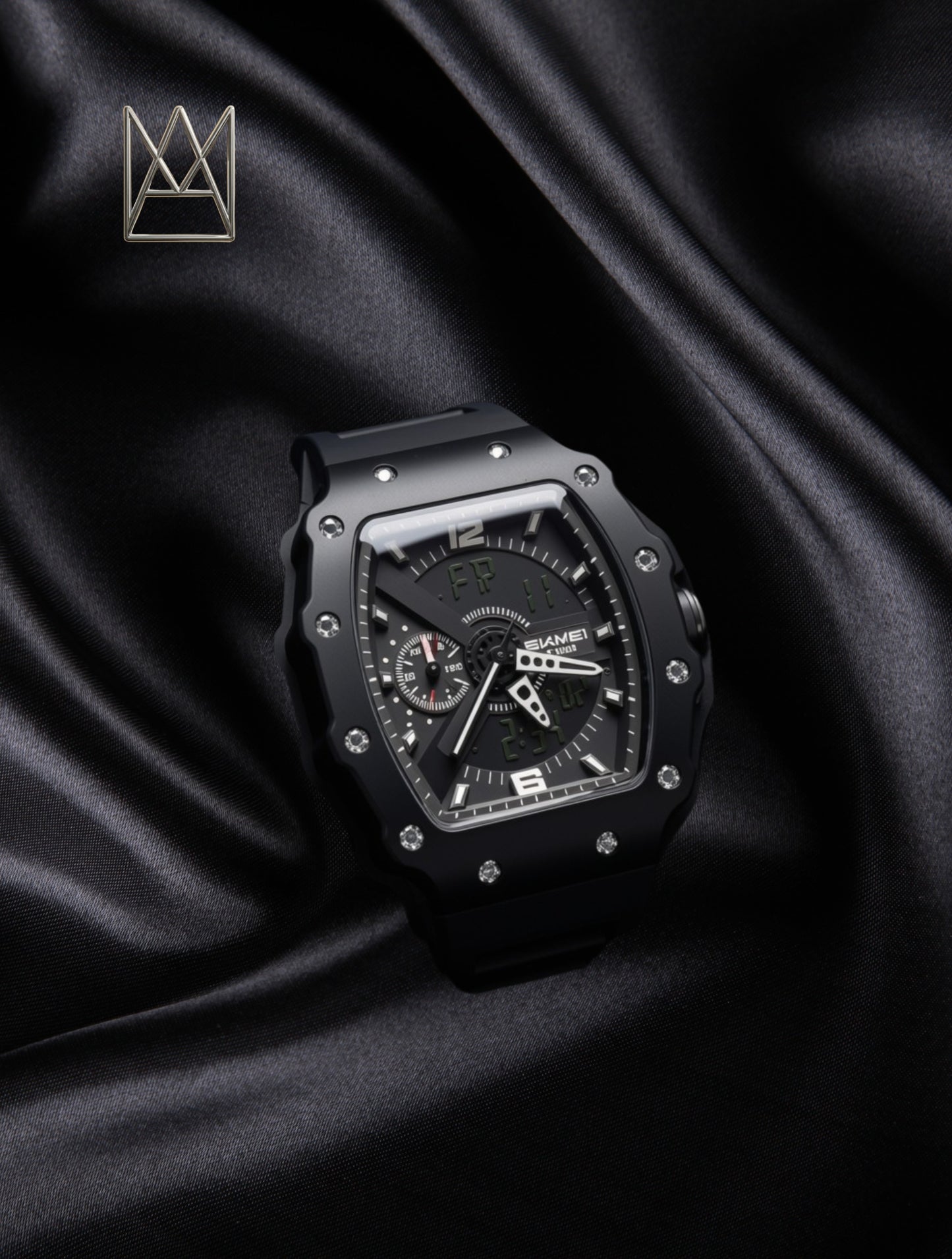 Reloj Deportivo Estilo "RM" – Black Edition