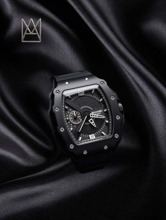 Reloj Deportivo Estilo "RM" – Black Edition